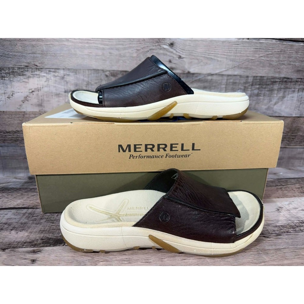 Merrell Women 30318 Ohana Sandals Slides Peat Brown New Size 5